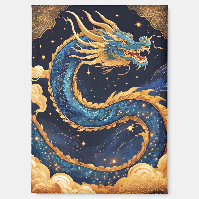 chinesischer Drachenmagnet Magnet (Vorderseite)