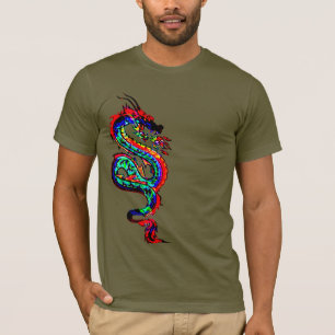 Chinesischer Dragon Rot Feuer Design Geschenkidee  T-Shirt