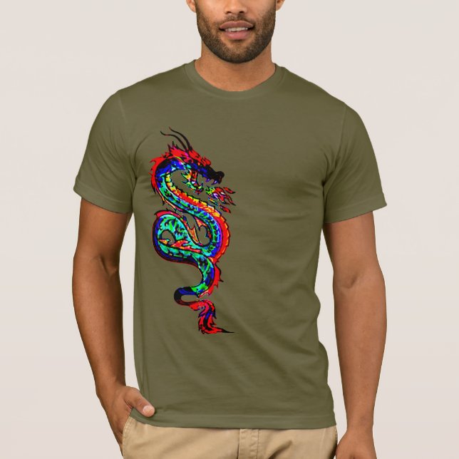 Chinesischer Dragon Rot Feuer Design Geschenkidee  T-Shirt (Vorderseite)