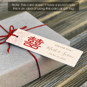 Chinesischer eleganter Hochzeitstag (1x3 Zoll) Mini Visitenkarte