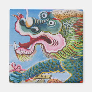 Chinesischer Foo-Hund / Löwen-Wächter-Mural Magnet