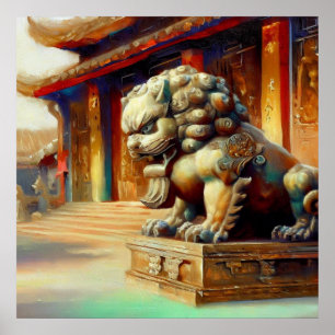 Chinesischer Foo Lion (16) Poster