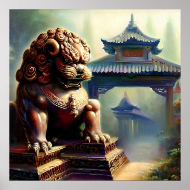 Chinesischer Foo Lion (22) Poster (Vorne)
