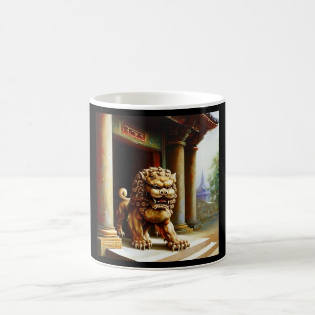 Chinesischer Foo Lion (23) Kaffeetasse (Mittel)