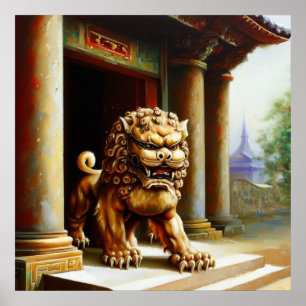 Chinesischer Foo Lion (23) Poster