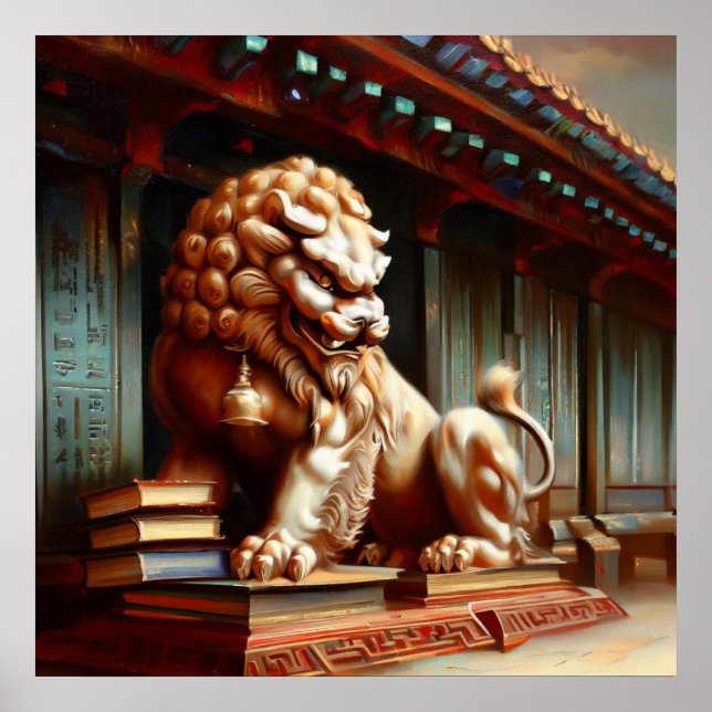 Chinesischer Foo Lion (2) Poster (Vorne)