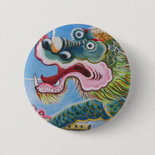 Chinesischer Foohund/Lion Guardian Mural Button