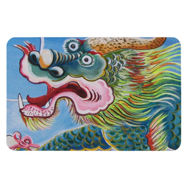 Chinesischer Foohund/Lion Guardian Mural Magnet (Horizontal)
