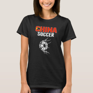Chinesischer Fußball im Netz Tor  chinesische Fußb T-Shirt