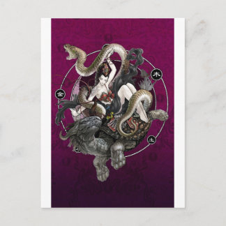 Chinesischer Geist der Schildkrötenschlange Postkarte