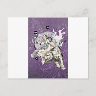 Chinesischer Geist des Tiger w chinesisches Elemen Postkarte