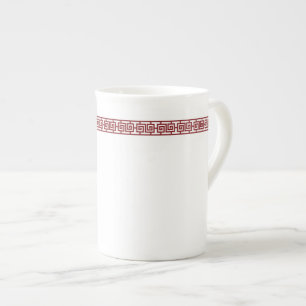 Chinesischer geometrischer Rand Spezialtasse Prozellantasse
