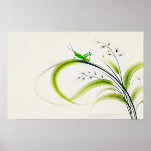 Chinesischer Grasshopper Poster