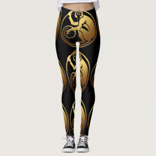 Chinesischer Großer Goldener Affe Jahr Zodiac Gebu Leggings