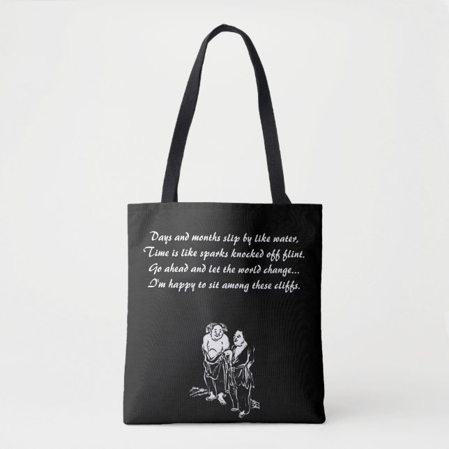 Chinesischer Hermit Poet Quotation Tote Bag (Vorderseite)