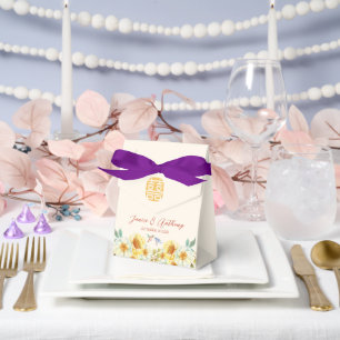 Chinesischer Hochzeitgelber Blütenvogel Geschenkschachtel