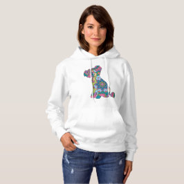 Chinesischer Hund mit Hooded Sweatshirt