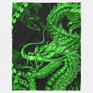 Chinesischer Jade Kaiser Dragon Art Fleece Blanket