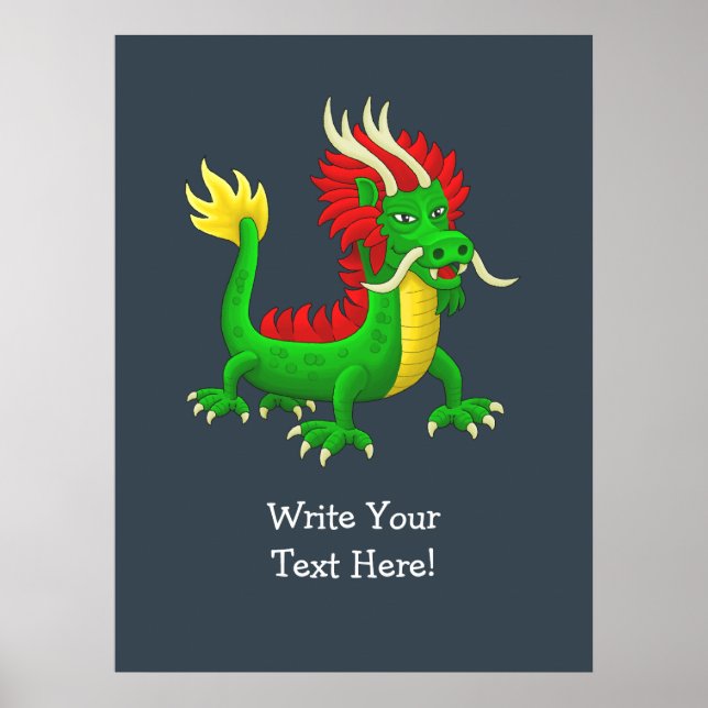 Chinesischer Jadendrache Poster (Vorne)