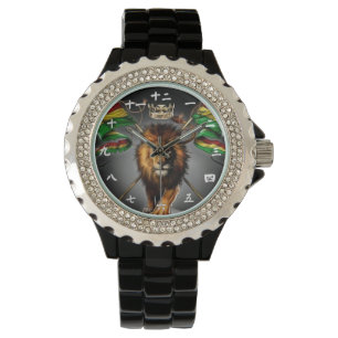 Chinesischer jamaikanischer Löwe ist König Watch Armbanduhr