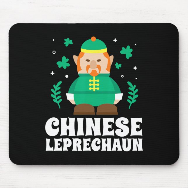 Chinesischer Kobold Lustiger St. Patricks Day  Mousepad (Vorne)
