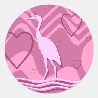 Chinesischer Kranhühner - Pfeffer und Pinks Runder Aufkleber