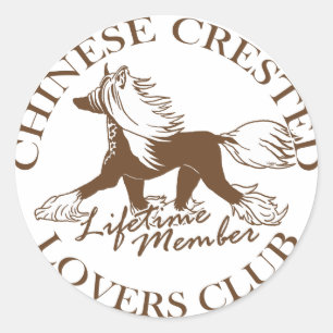Chinesischer Liebhaber-Verein mit Haube Runder Aufkleber