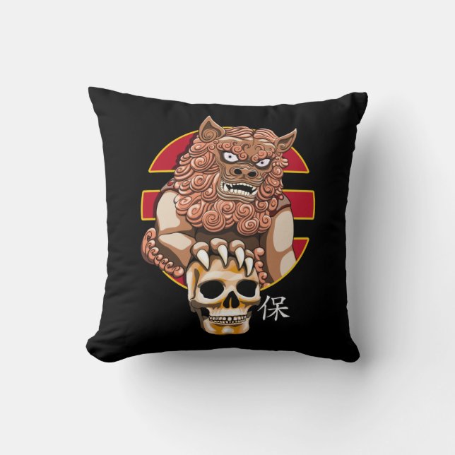 Chinesischer Löwenwächter - Foo Dog Kissen (Vorderseite)