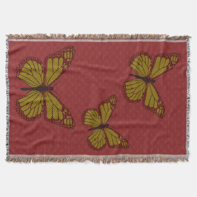 Chinesischer Monarchwirbel-Blanket Decke (Vorderseite)