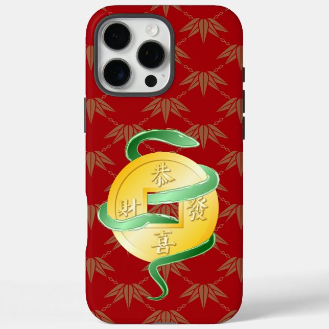 Chinesischer Mondneubauten Snake 2025 Goldmünze Case-Mate iPhone Hülle (Rückseite)