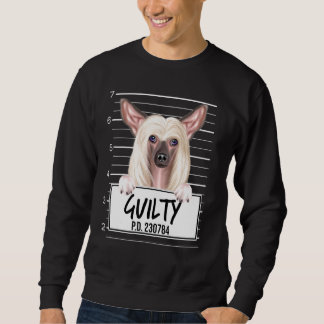 Chinesischer Mugshot Guilty Dog Sweatshirt