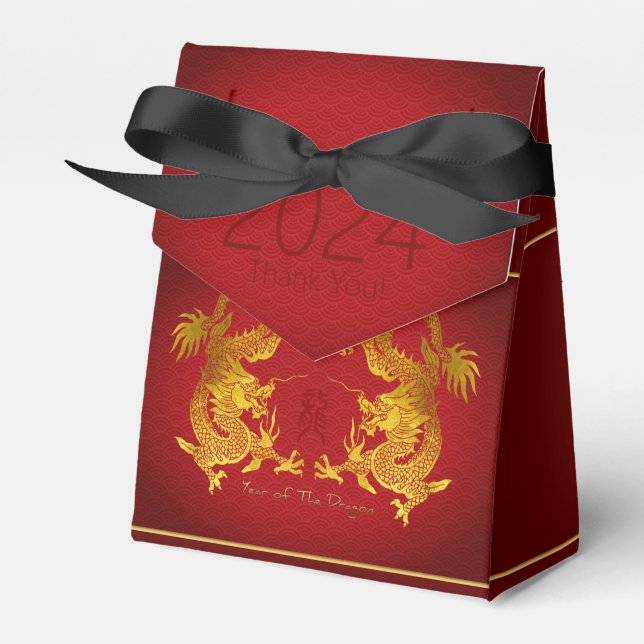 Chinesischer Neujahrdrache 2024 Doppeldragons TFB Geschenkschachtel (Vorderseite)