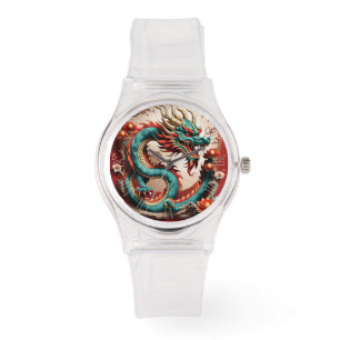 Chinesischer Neujahrdrache Zodiac Birthday W1 Armbanduhr