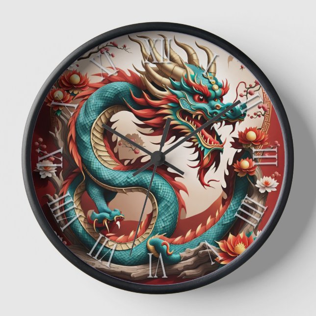 Chinesischer Neujahrdrache Zodiac Birthday WC4 Uhr (Vorderseite)