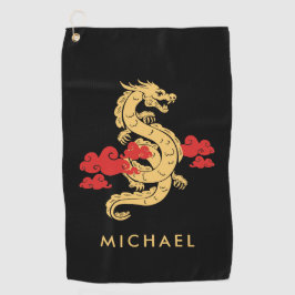 Chinesischer Neujahrsdrache 2024 Personalisiert Golfhandtuch