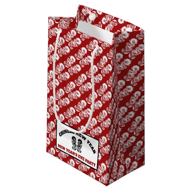 Chinesischer Neujahrsdrache Kleine Geschenktüte (Vorderseite Schrägansicht)
