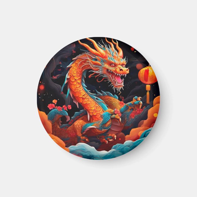 Chinesischer Neujahrsdrache Magnet (Vorne)