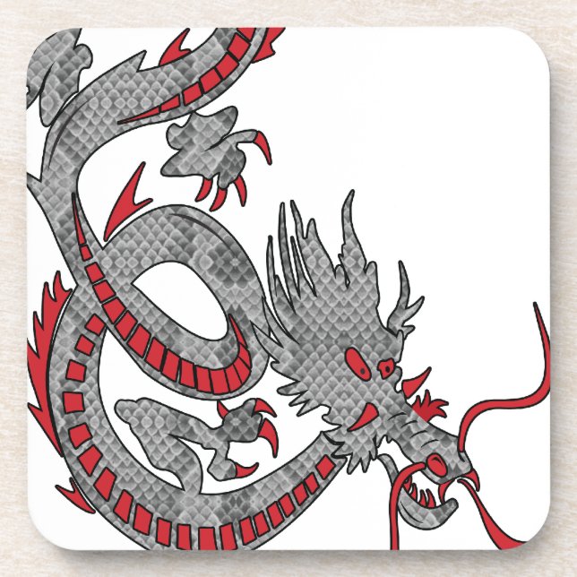 Chinesischer Neujahrsdrache Untersetzer (Vorderseite)