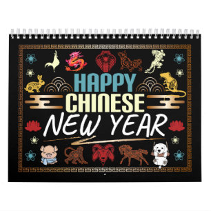 Chinesischer Neujahrskalender 2024 - Tierart Zodia Kalender