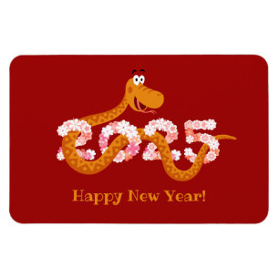 Chinesischer Neumondjahr Zodiac Holzschlange 2025 Magnet