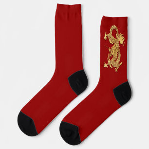 Chinesischer New Year Dragon Papier geschnitten Fa Socken