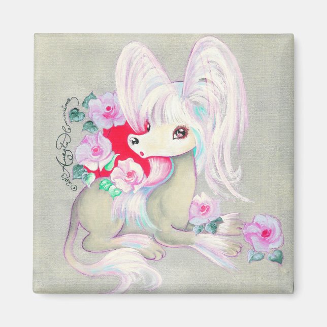 Chinesischer Niedlicher Welpenhund Magnet (Vorne)