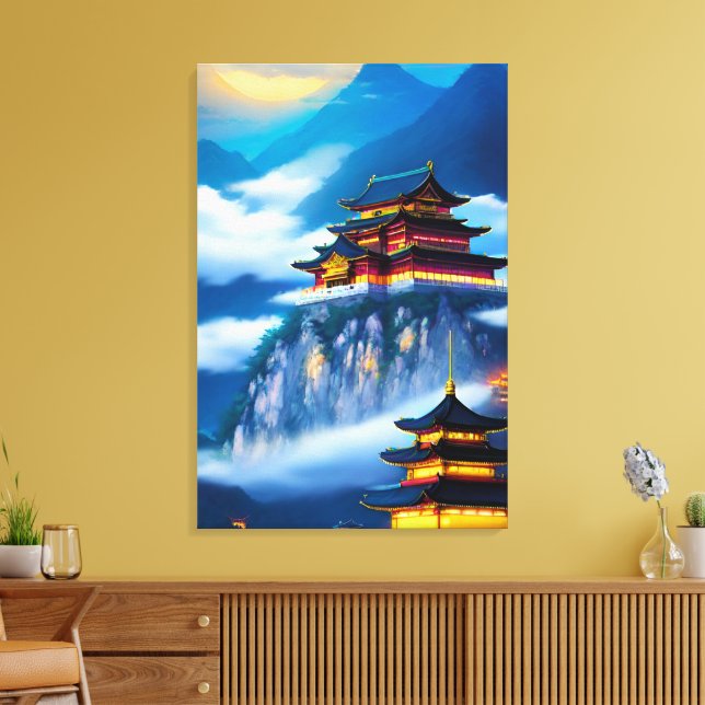 Chinesischer Palast Leinwanddruck (Insitu (Wohnzimmer))