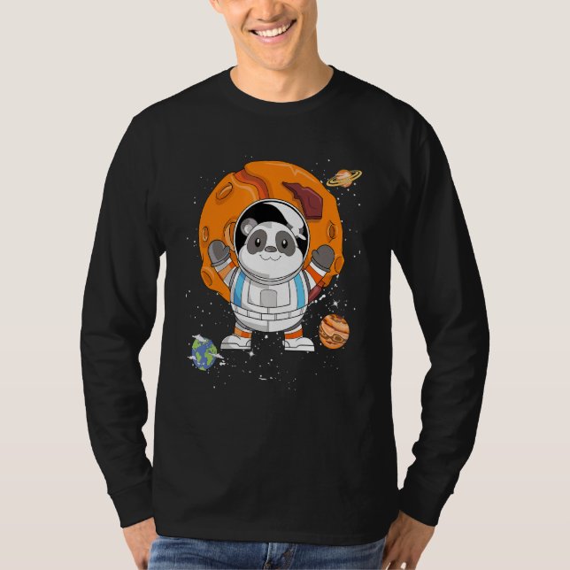 Chinesischer Panda Outer Space Science Zoo Tier Ni T-Shirt (Vorderseite)