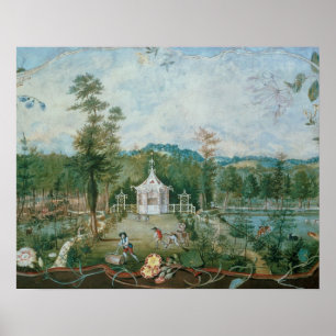 Chinesischer Pavillon in einem Englischen Garten,  Poster