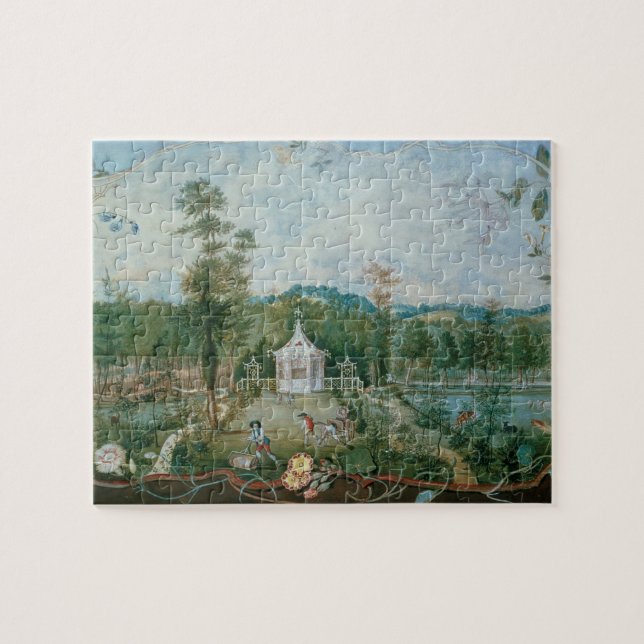 Chinesischer Pavillon in einem Englischen Garten,  Puzzle (Horizontal)
