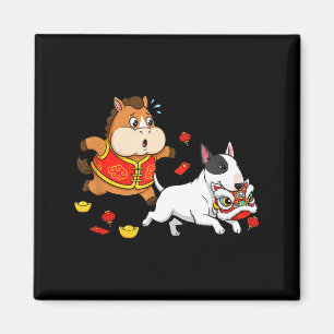 Chinesischer Pferd Bull Terrier Kinder Männer Frau Magnet