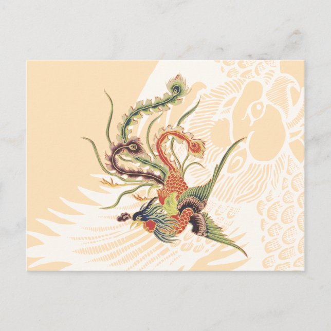 Chinesischer Phoenix - Fenghuang Mythological Bird Postkarte (Vorderseite)