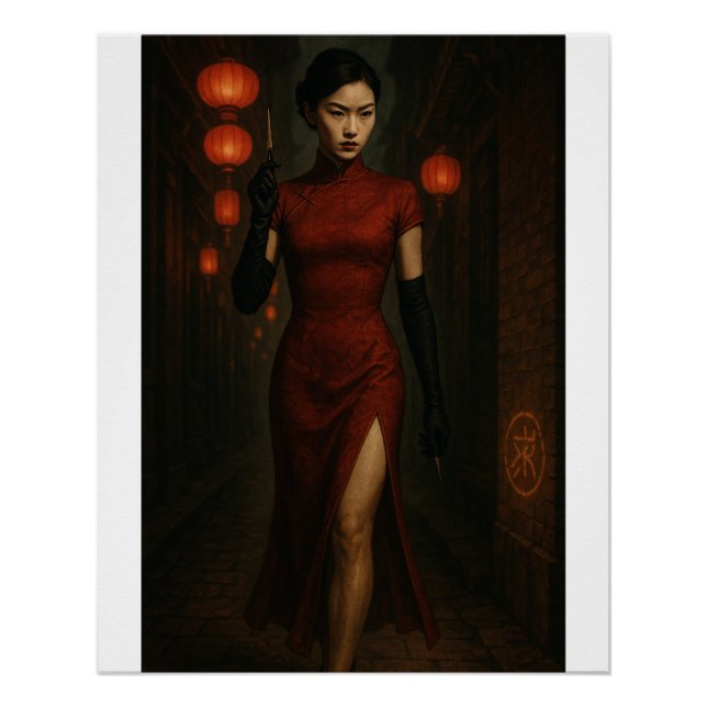 Chinesischer Qipao Assassin - Code in Crimson Poster (Vorderseite)