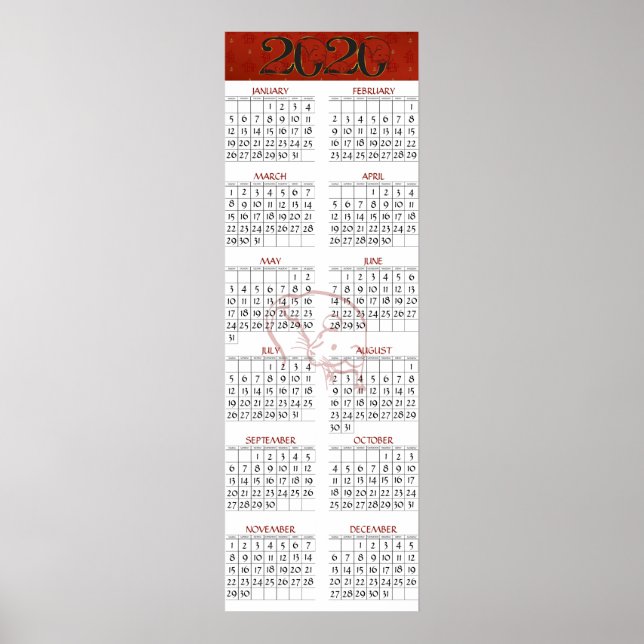Chinesischer Rattenkalender 2020 Poster (Vorne)